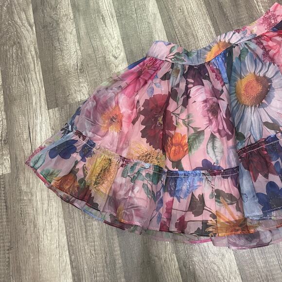 Francesca’s Floral Mini Ruffle Skirt – Shellina Flippy – Size S - Picture 3 of 8